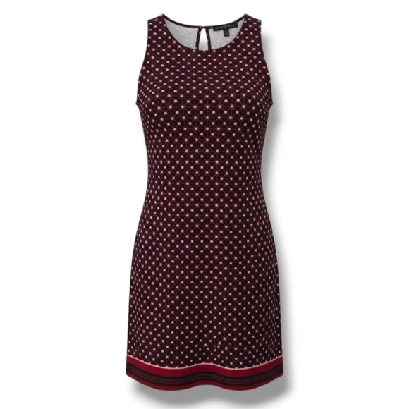 Banana Republic Dresses & Skirts - Banana Republic Women’s Burgundy Geometric Sleeveless Shift Dress – Size Small